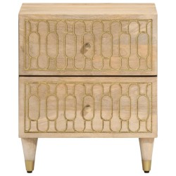 Tables de chevet 2 pcs 40x33x46 cm Bois de manguier solide 
