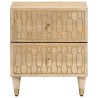 Tables de chevet 2 pcs 40x33x46 cm Bois de manguier solide 