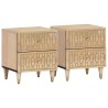 Tables de chevet 2 pcs 40x33x46 cm Bois de manguier solide 