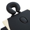 Table de massage pliable 2 zones Bois Noir et beige 