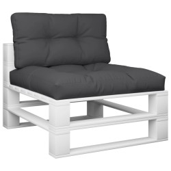 Coussins de palette lot de 2 noir tissu 