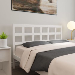 Tête de lit Blanc 156x4x100 cm Bois massif de pin 