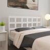 Tête de lit Blanc 156x4x100 cm Bois massif de pin 