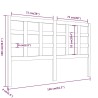 Tête de lit Blanc 156x4x100 cm Bois massif de pin 