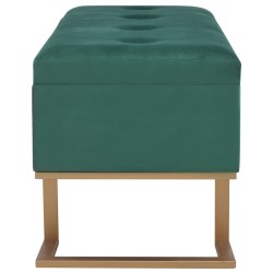 Banc avec compartiment de rangement 105 cm Vert Velours 