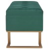 Banc avec compartiment de rangement 105 cm Vert Velours 