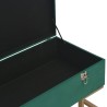 Banc avec compartiment de rangement 105 cm Vert Velours 