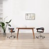 Chaise pivotante à manger Gris Bois courbé et tissu  