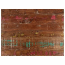 Dessus de table 80x70x1,5 cm rectangulaire bois massif récupéré 