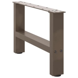 Pieds de table basse en acier naturel 2 pièces 50 x (30-31) cm Acier 
