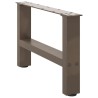 Pieds de table basse en acier naturel 2 pièces 50 x (30-31) cm Acier 