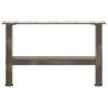 Pieds de table basse en acier naturel 2 pièces 50 x (30-31) cm Acier 