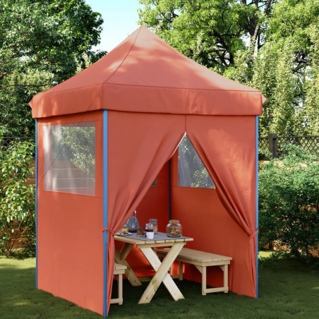 Tente de réception pliable escamotable avec 4 parois latérales 