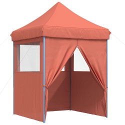 Tente de réception pliable escamotable avec 4 parois latérales 