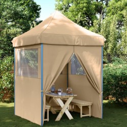 Tente de réception pliable escamotable avec 4 parois latérales 