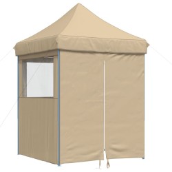 Tente de réception pliable escamotable avec 4 parois latérales 