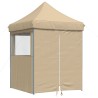 Tente de réception pliable escamotable avec 4 parois latérales 