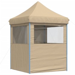 Tente de réception pliable escamotable avec 4 parois latérales 