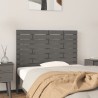 Tête de lit murale Gris 106x3x63 cm Bois massif de pin 
