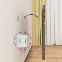 Tête de lit murale Gris 106x3x63 cm Bois massif de pin 