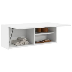 Armoire murale de bain blanc 80x25x30 cm bois d'ingénierie 