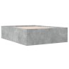 Cadre de lit sans matelas gris béton 135x190 cm 