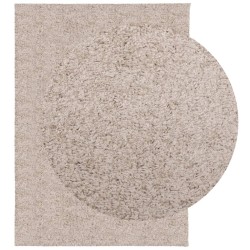 Tapis shaggy PAMPLONA poils longs moderne beige 240x340 cm 