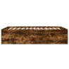 Cadre de lit sans matelas chêne fumé 135x190 cm 