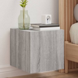 Meubles TV muraux et lumières LED 2pcs sonoma gris 30,5x35x30cm 