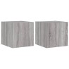 Meubles TV muraux et lumières LED 2pcs sonoma gris 30,5x35x30cm 