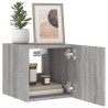 Meubles TV muraux et lumières LED 2pcs sonoma gris 30,5x35x30cm 