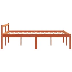 Lit pour personne âgée sans matelas 140x190 cm bois pin massif 