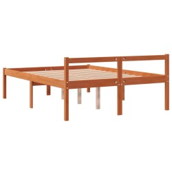 Lit pour personne âgée sans matelas 140x190 cm bois pin massif 
