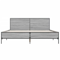 Cadre de lit sans matelas sonoma gris 120x190 cm 