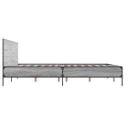 Cadre de lit sans matelas sonoma gris 120x190 cm 