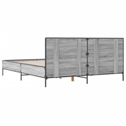 Cadre de lit sans matelas sonoma gris 120x190 cm 