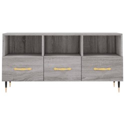Meuble TV sonoma gris 102x36x50 cm bois d'ingénierie 