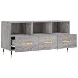 Meuble TV sonoma gris 102x36x50 cm bois d'ingénierie 