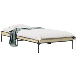 Cadre de lit sans matelas chêne sonoma 75x190 cm 