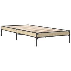 Cadre de lit sans matelas chêne sonoma 75x190 cm 