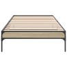 Cadre de lit sans matelas chêne sonoma 75x190 cm 