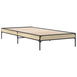Cadre de lit sans matelas chêne sonoma 75x190 cm 