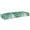 Coussins de palette pour banc 2 pièces motif de feuilles 100x40x8 cm en tissu Oxford 