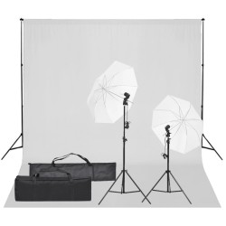 Kit de studio photo avec éclairage et toile de fond 