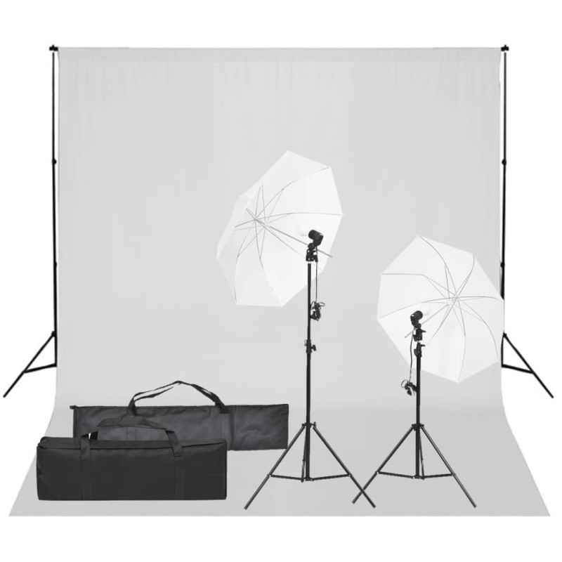 Kit de studio photo avec éclairage et toile de fond 