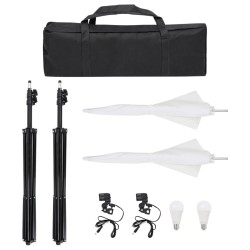 Kit de studio photo avec éclairage et toile de fond 