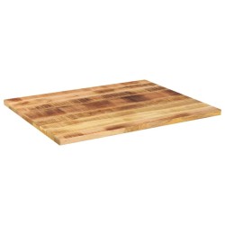 Dessus de table rectangulaire bois massif de manguier brut 