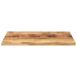 Dessus de table rectangulaire bois massif de manguier brut 