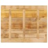 Dessus de table rectangulaire bois massif de manguier brut 