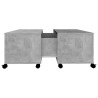 Table basse gris béton 75x75x38 cm bois d'ingénierie 
